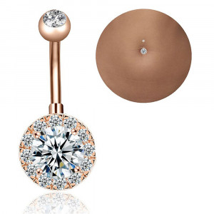 Piercing Damă din Inox chirurgical 316L cu cristal - Img 5