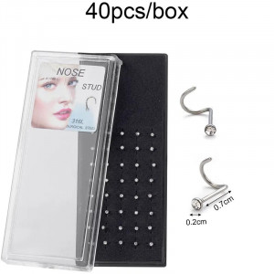Piercing Damă din Inox chirurgical 316L cu cristal - Img 2