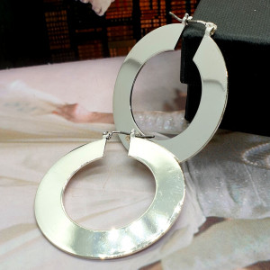 Round Silver Earrings 168 - Img 2