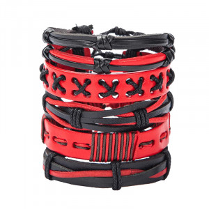 Set 5 bratari piele SIC MODA 5625 - Img 4