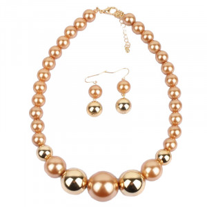 Set Colier si cercei Perle SIC MODA 5674B - Img 2
