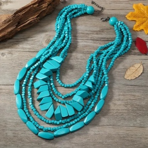 Sic Moda Bead Necklace 6038B - Img 4