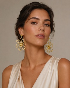SIC MODA Titanium Flower Earrings SIC MODA 3906G