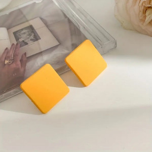 Sic Moda Yellow Romb Earrings 5708F - Img 2
