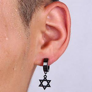 Star of David stainless steel hoop SIC MODA 4203B - Img 2