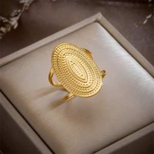 Adjustable Titanium Oval Ring SIC MODA 5089 - Img 4