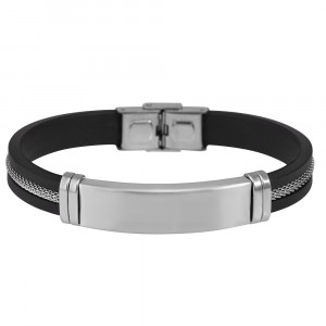 Brățară Bărbătesc din Inox chirurgical 316L — Argintiu