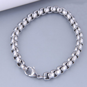Brățară Bărbătesc din Inox chirurgical 316L — Argintiu - Img 4