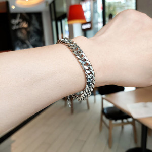 Brățară Bărbătesc din Inox chirurgical 316L — Argintiu - Img 3
