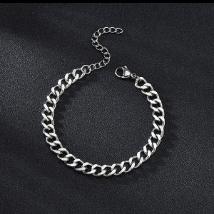 Brățară Bărbătesc din Inox chirurgical 316L — Argintiu - Img 5