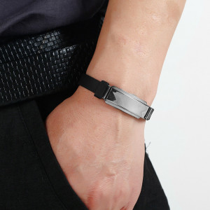 Brățară Bărbătesc din Inox chirurgical 316L — Argintiu - Img 3