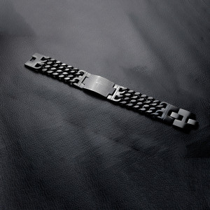 Brățară Bărbătesc din Inox chirurgical 316L — Negru - Img 2