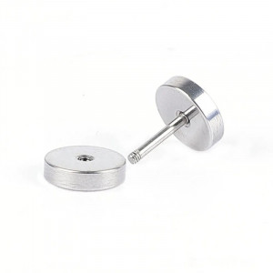 Cercei Bărbătesc din Inox chirurgical 316L — Argintiu - Img 2