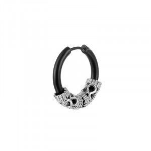 Cercei Bărbătesc din Inox chirurgical 316L — Negru