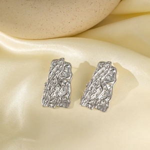 Cercei Damă din Inox chirurgical 316L — Argintiu - Img 4
