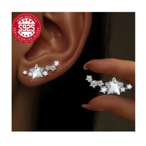 Cercei Eleganti cu Cristal, din Argint 925, Sic Moda 6099 - Img 2