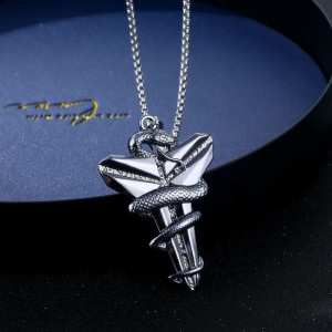 Chain with pendant snake pendant TITAN snake Sic Moda 5434 - Img 2