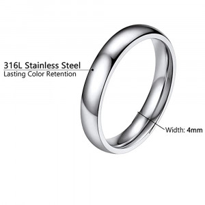 Inel Bărbătesc din Inox chirurgical 316L — A rgintiu - Img 4