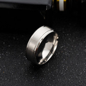 Inel Bărbătesc din Inox chirurgical 316L — Argintiu - Img 6