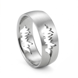 Inel Bărbătesc din Inox chirurgical 316L — Argintiu