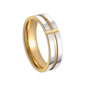 Inel Masculin din Inox chirurgical 316L — Auriu - Img 3