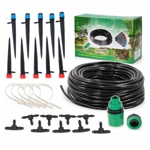 Kit de irigare prin picurare pentru grădină, furtun 10 m cu duze reglabile - Img 2