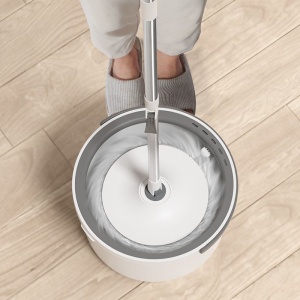 Mop rotativ cu găleată pliabilă, mâner telescopic 118-140 cm - Img 2