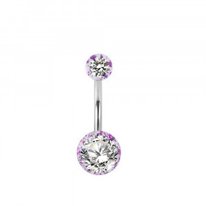 Piercing Damă din Inox chirurgical 316L cu cristal - Img 4