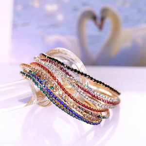 Set of 9 crystal tennis bracelets SIC MODA 5649 - Img 4