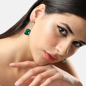 SIC MODA 5140 Green Stone Earrings - Img 2