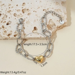 Sic Moda 6063 Bicolour stainless steel bracelet - Img 2