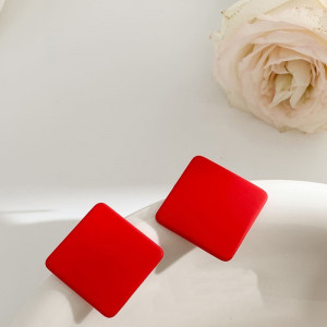 Sic Moda Red Romb Earrings 5708L - Img 2