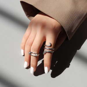 Snake Ring in Titanium SIC MODA 4048 - Img 5