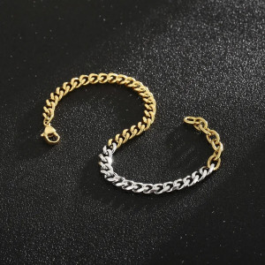 Two-coloured stainless steel bracelet SIC MODA 5636B - Img 5