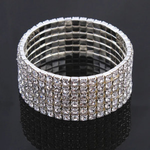 Bracelet 6 rows of SIC MODA 5652 crystals - Img 3