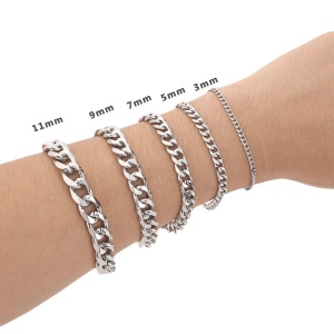 Brățară Bărbătesc din Inox chirurgical 316L — Argintiu - Img 3