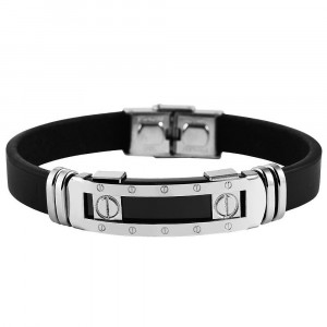 Brățară Bărbătesc din Inox chirurgical 316L — Argintiu