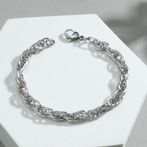 Brățară Bărbătesc din Inox chirurgical 316L — Argintiu - Img 2