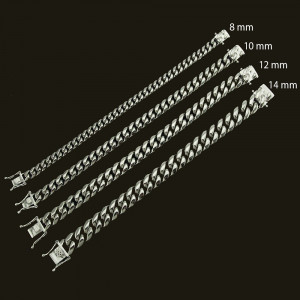 Brățară Bărbătesc din Inox chirurgical 316L — Argintiu - Img 6