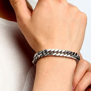 Brățară Bărbătesc din Inox chirurgical 316L — Argintiu - Img 3