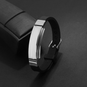 Brățară Bărbătesc din Inox chirurgical 316L — Argintiu - Img 4