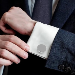 Butoni cămașă Bărbătesc din Inox chirurgical 316L — Argintiu