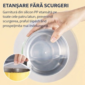 Caserole din inox cu capac ermetic, set 5 bucăți - Img 2
