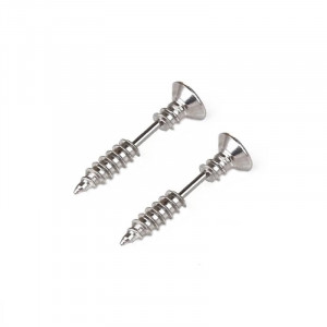Cercei Bărbătesc din Inox chirurgical 316L — Argintiu