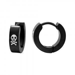 Cercei Bărbătesc din Inox chirurgical 316L — Negru