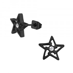 Cercei Bărbătesc din Inox chirurgical 316L cu cristale zirconiu dimensiuni: