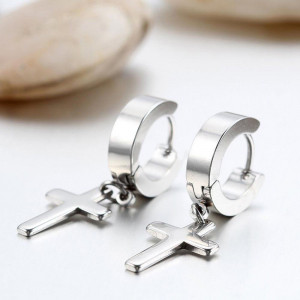 Cercei Damă din Inox chirurgical 316L — Argintiu - Img 2