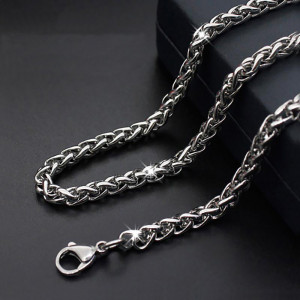 Colier Bărbătesc din Inox chirurgical 316L — Argintiu - Img 3