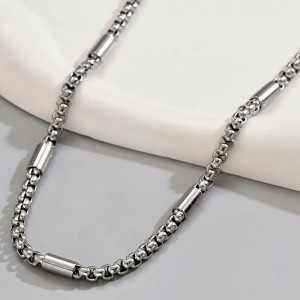 Colier Bărbătesc din Inox chirurgical 316L — Argintiu - Img 2