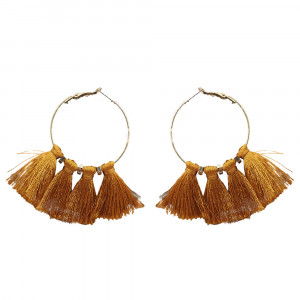 Creole Earrings with Brown Studs 1805 - Img 1